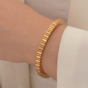 دستبند طلا 18 عیار زنانه طلای مستجابی مدل فمو کد 17