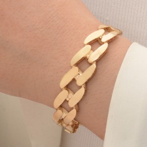 دستبند النگویی طلا 18 عیار زنانه طلای مستجابی کد ُS3