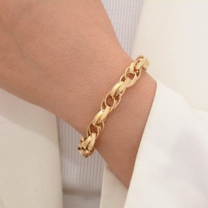 دستبند طلا 18 عیار زنانه طلای مستجابی مدل آذر کد 20