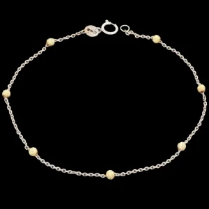 دستبند طلا 18 عیار زنانه طلای مستجابی مدل گوی البرنادو کد 18