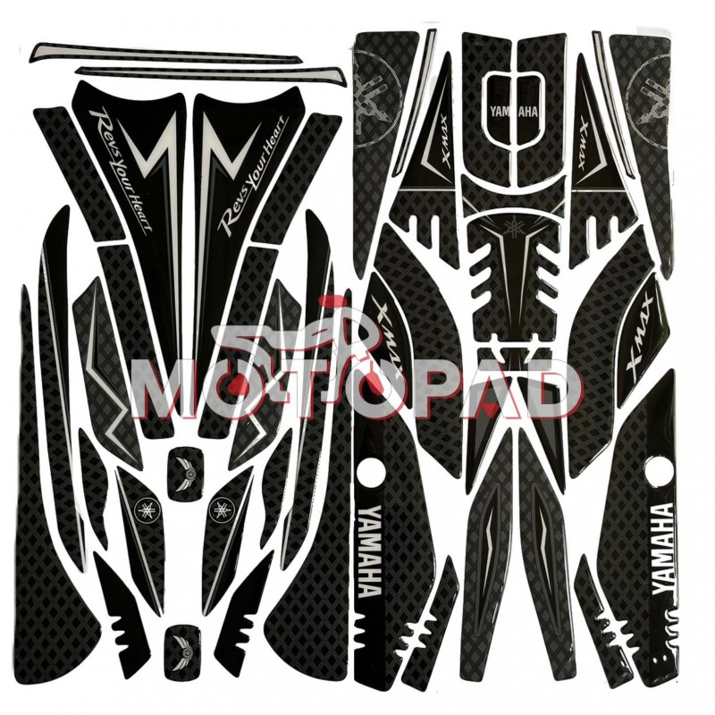 پد کامل بدنه ژله ای موتورسیکلت یاماها XMAX New مدل مشکی