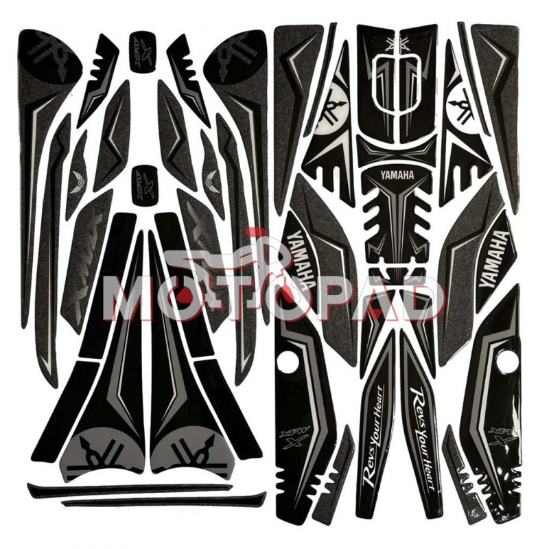 پد کامل بدنه ژله ای موتورسیکلت یاماها XMAX New مدل ذغالی