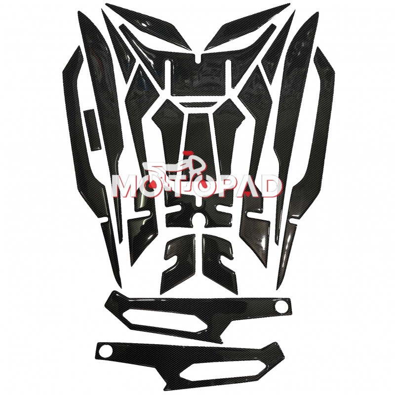 پد کامل بدنه ژله ای موتورسیکلت Honda ADV 150 مدل کربن
