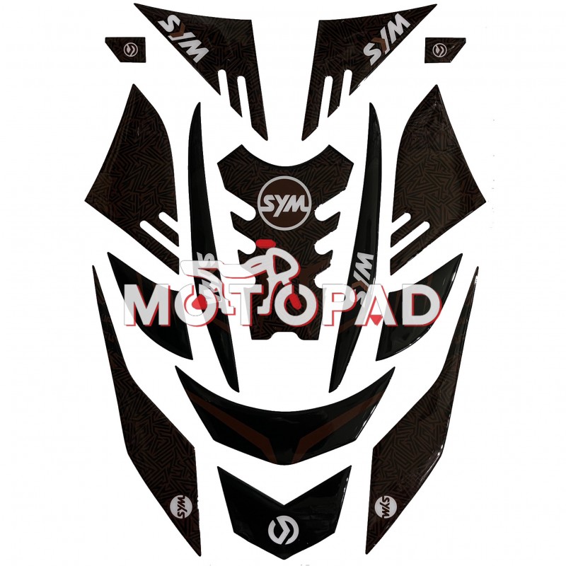 پد کامل بدنه ژله ای موتور سیکلت Sym J200 مدل قهوه ای