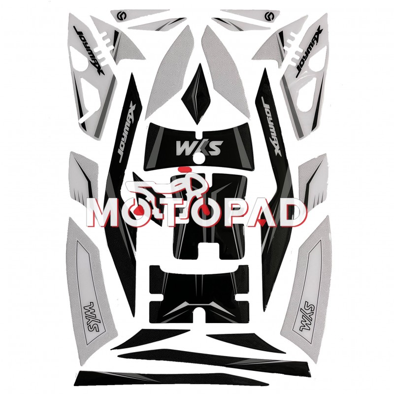 پد کامل بدنه ژله ای موتور سیکلت Sym joymax250 مدل سفید مشکی