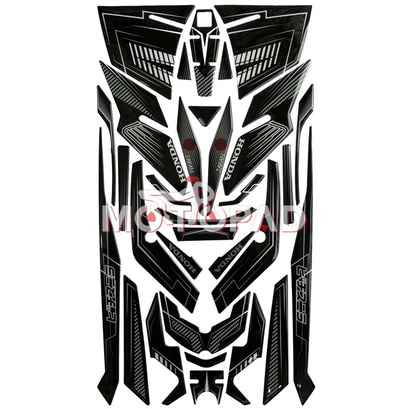 پد کامل بدنه ژله ای هوندا click 160 مدل مشکی سفید ژاپنی