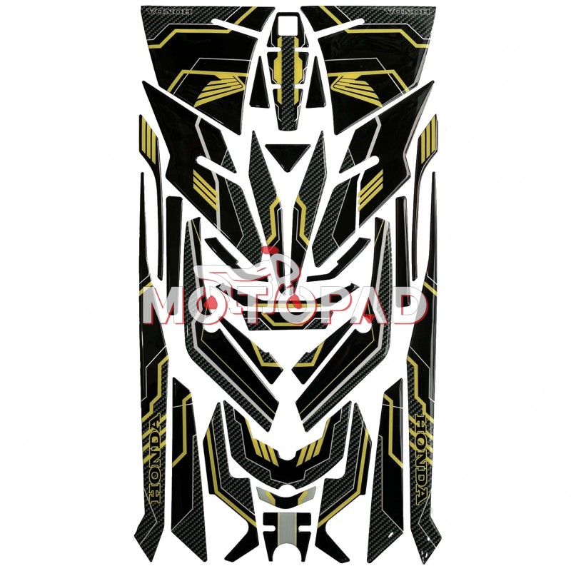 پد کامل بدنه ژله ای هوندا click 160 مدل زرد کربن