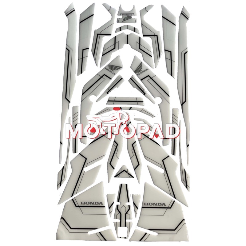 پد کامل بدنه ژله ای هوندا click 160 مدل سفید خطی