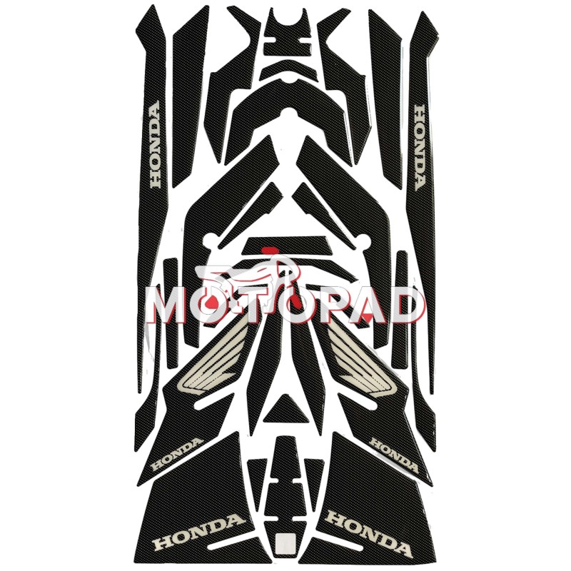 پد کامل بدنه ژله ای هوندا click 160 مدل کربن