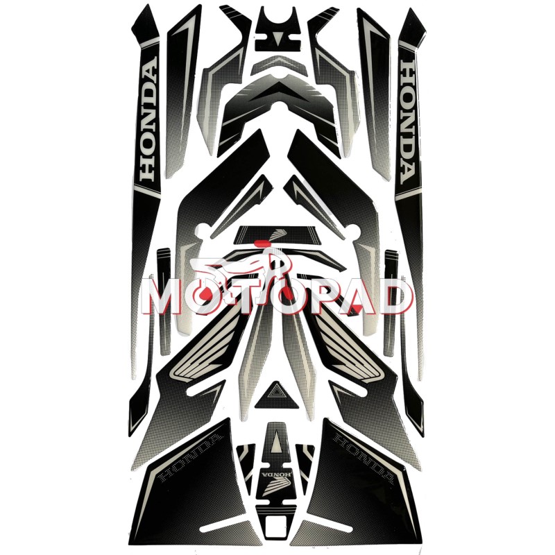 پد کامل بدنه ژله ای هوندا click 160 مدل مشکی سایه سفید