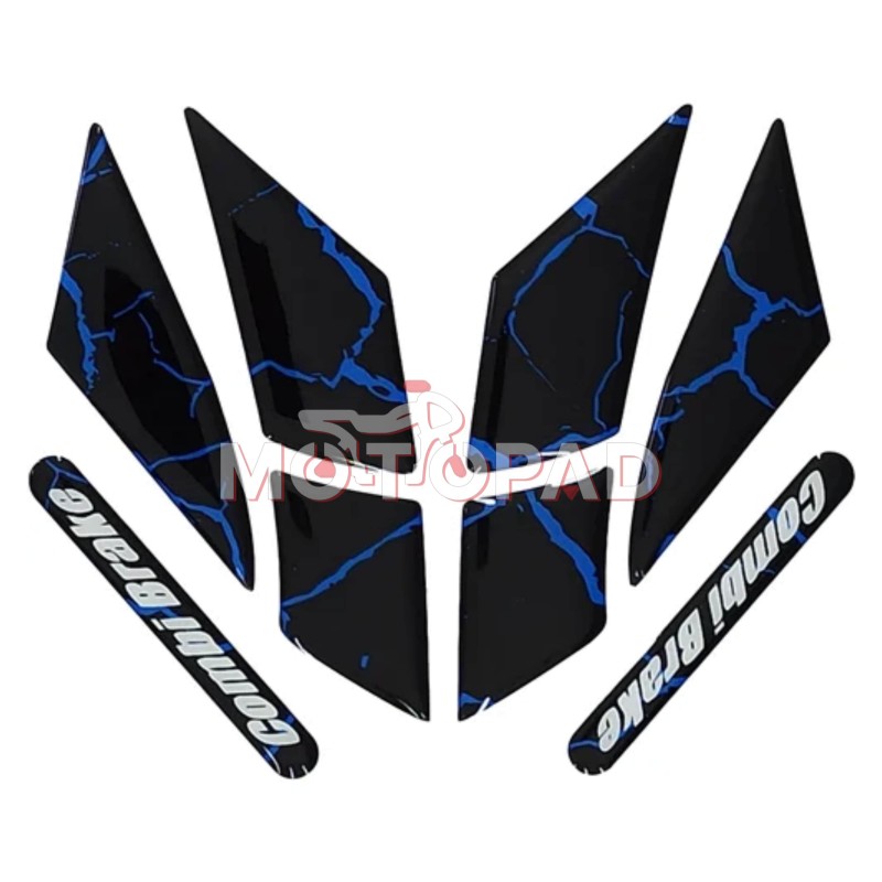 پد ژله ای گلگیر جلوی موتور سیکلت کلیک 150 مدل مشکی رگه آبی