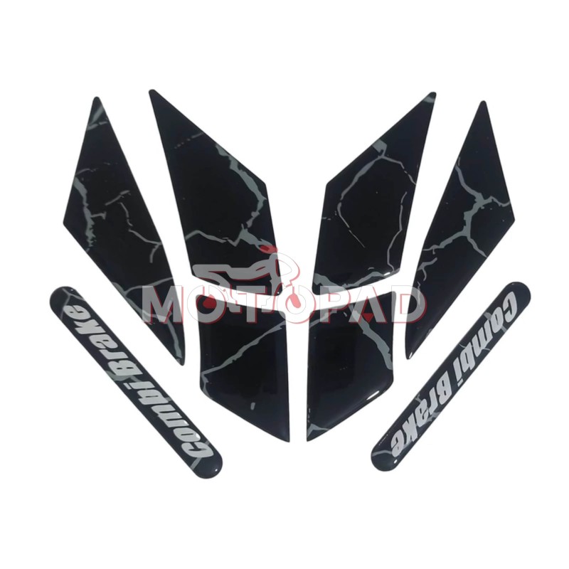 پد ژله ای گلگیر جلوی موتور سیکلت کلیک 150 مدل مشکی رگه طوسی