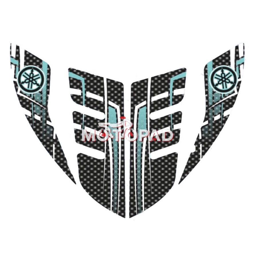 پد گلگیر کامل موتور سیکلت آیروکس aerox مدل کربن سبز