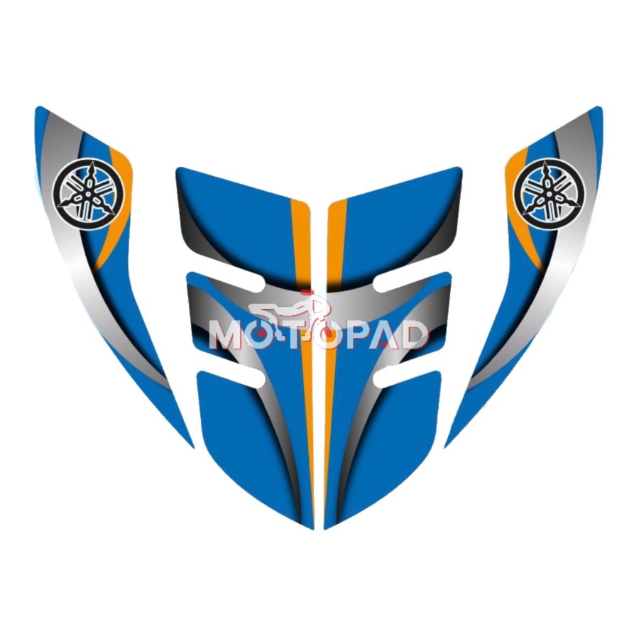 پد گلگیر کامل موتور سیکلت آیروکس aerox مدل آبی طلایی