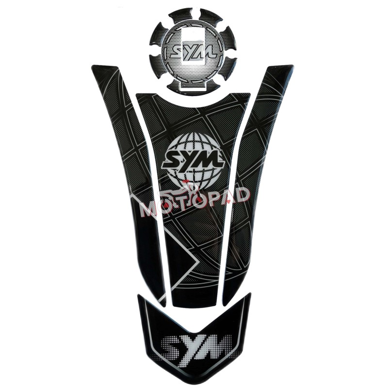 پد کامل بدنه ژله ای اس وای ام SYM مدل NA طرح مشکی سفید