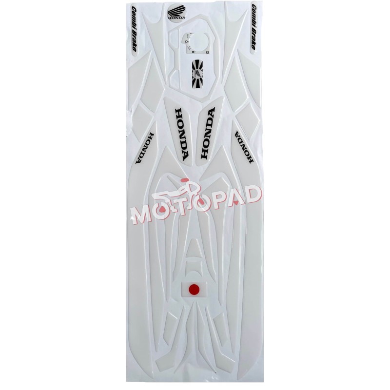 پد کامل بدنه ژله ای موتورسیکلت کلیک 150 Click مدل سفید