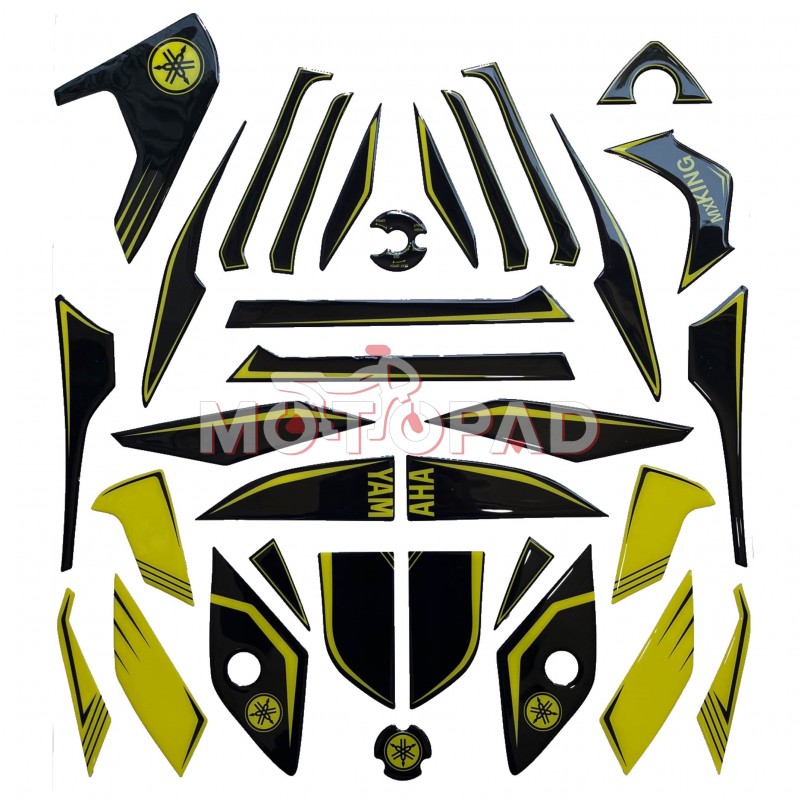 پد کامل بدنه ژله ای موتورسیکلت MX King مدل فسفری - مشکی