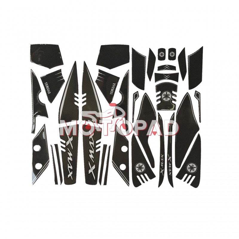 پد کامل بدنه ژله ای موتورسیکلت یاماها XMAX تاق قدیم مدل کربن