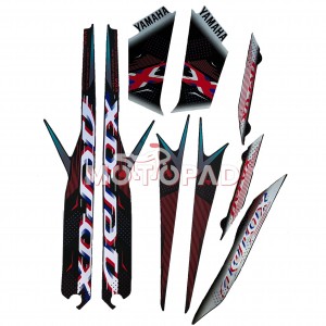 برچسب کامل بدنه موتورسیکلت یاماها Aerox 2024 مدل مشکی نقره ای