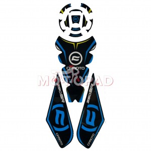 پد کامل باک ژله ای موتورسیکلت CF Moto Race مدل مشکی - آبی