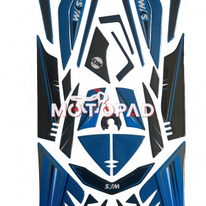 پد کامل بدنه ژله ای موتورسیکلت Sym Lucky 185 مدل مشکی -  آبی