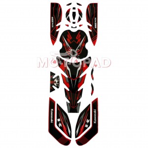 پد کامل باک ژله ای موتورسیکلت Kawasaki ZX25R مدل قرمز - مشکی