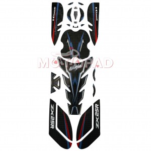 پد کامل باک ژله ای موتورسیکلت Kawasaki ZX25R مدل آبی نفتی