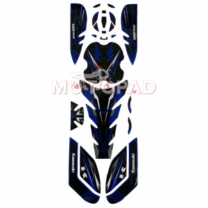 پد کامل باک ژله ای موتورسیکلت Kawasaki ZX25R مدل مشکی - آبی