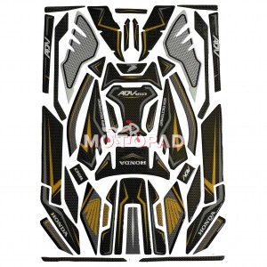 پد کامل بدنه ژله ای موتورسیکلت Honda ADV 160 مدل کربن طایی