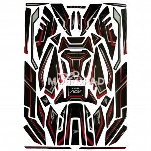 پد کامل بدنه ژله ای موتورسیکلت Honda ADV 160 مدل مشکی - قرمز