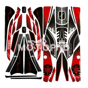 پد کامل بدنه ژله ای موتورسیکلت یاماها XMAX New مدل قرمز مشکی