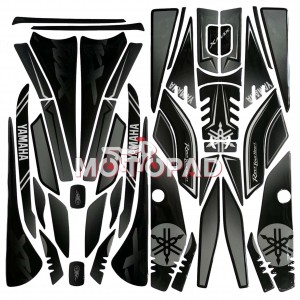 پد کامل بدنه ژله ای موتورسیکلت یاماها XMAX New مدل مشکی طوسی