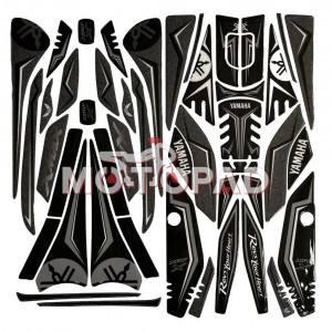 پد کامل بدنه ژله ای موتورسیکلت یاماها XMAX New مدل ذغالی