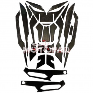 پد کامل بدنه ژله ای موتورسیکلت Honda ADV 150 مدل مشکی پیانویی