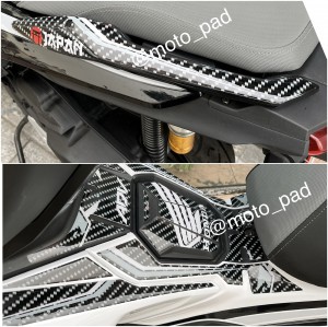 پد کامل بدنه ژله ای موتورسیکلت Honda ADV 150 مدل مشکی رگه سفید