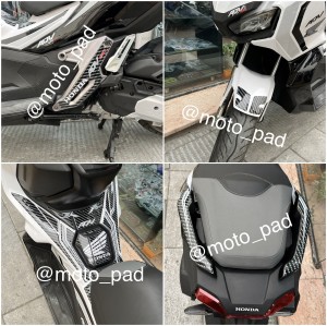 پد کامل بدنه ژله ای موتورسیکلت Honda ADV 150 مدل مشکی - طوسی - قرمز