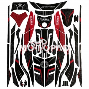 پد کامل بدنه ژله ای موتورسیکلت yamaha Aerox 155 مدل مشکی طوسی  کربن