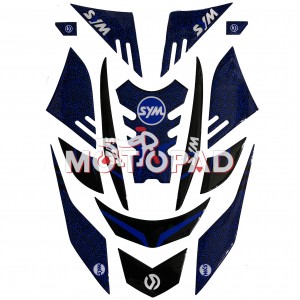 پد کامل بدنه ژله ای  موتور سیکلت Sym J200 مدل مشکی آبی