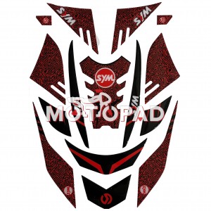 پد کامل بدنه ژله ای  موتور سیکلت Sym J200 مدل مشکی قرمز