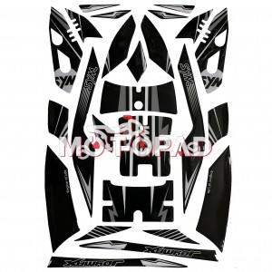 پد کامل بدنه ژله ای موتور سیکلت  Sym joymax250 مدل مشکی سفید طوسی