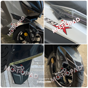نمونه کار نصب شده پد کامل بدنه ژله ای  موتور سیکلت Sym joymax250