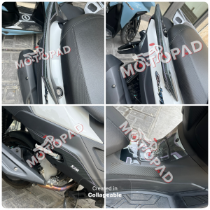 نمونه کار نصب شده پد کامل بدنه ژله ای  موتور سیکلت Sym joymax250