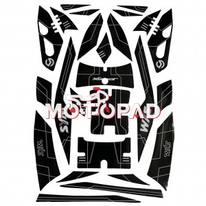 پد کامل بدنه ژله ای موتور سیکلت Sym joymax250 مدل مشکی سفید طوسی کد 1002