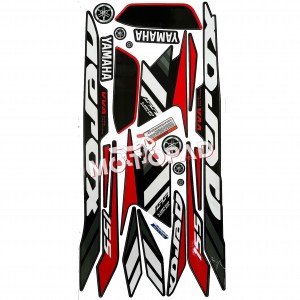 برچسب چینی لمینتی موتور سیکلت یاماها aerox مدل مشکی قرمز