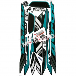 برچسب چینی لمینتی موتور سیکلت یاماها aerox مدل مشکی فیروزه ای