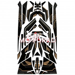 پد کامل بدنه ژله ای هوندا click 160 مدل مشکی طلایی کربن