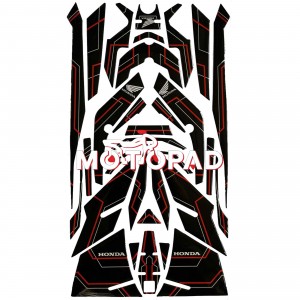 پد کامل بدنه ژله ای هوندا click 160 مدل مشکی خط قرمز