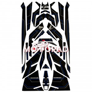 پد کامل بدنه ژله ای هوندا click 160 مدل مشکی خط آبی