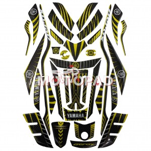 پد کامل بدنه ژله ای موتورسیکلت Aerox 155 مدل زرد