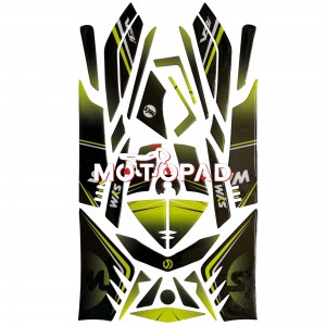 پد کامل بدنه ژله ای  Sym Luky لاکی 185 مدل مشکی سبز